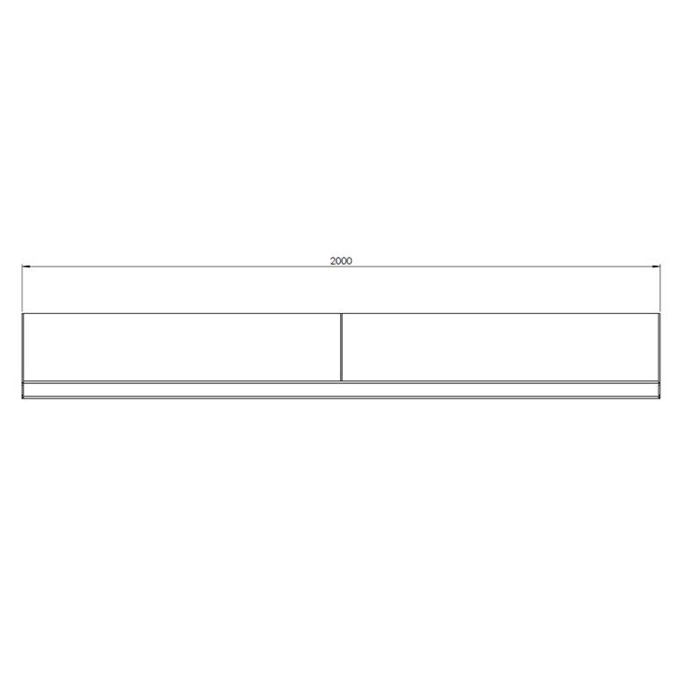 Škarpa iz jekla corten ravno 200 cm (višina 40 cm)