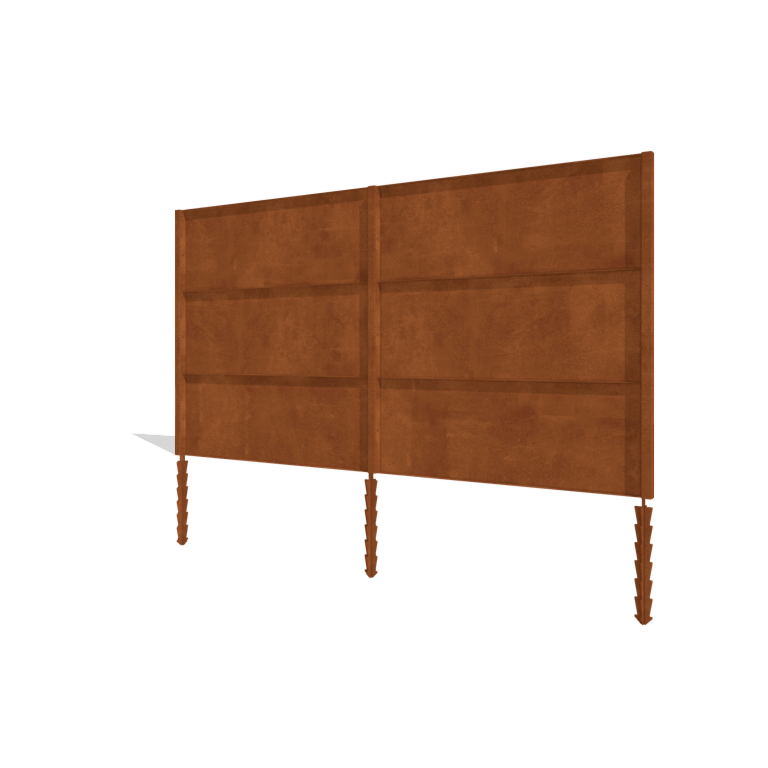 Vrtna ograja iz jekla corten H3 täydellinen sarja 378 cm