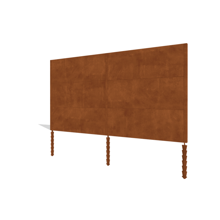 Vrtna ograja iz jekla corten H3 täydellinen sarja 378 cm