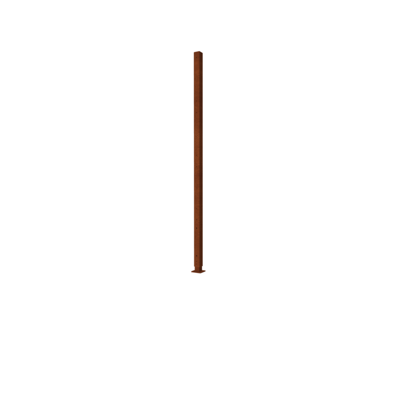Vrtna ograja iz jekla corten H kotni steber s talno ploščo 190 x 6 x 6 cm Vrtna ograja iz jekla corten H kotni steber s talno ploščo 190 x 6 x 6 cm