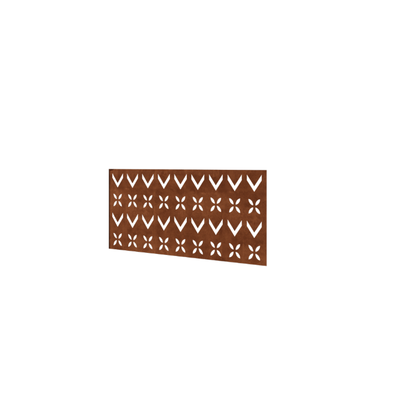 Vrtna ograja iz jekla corten H ploščo V 120 x 63,3 cm