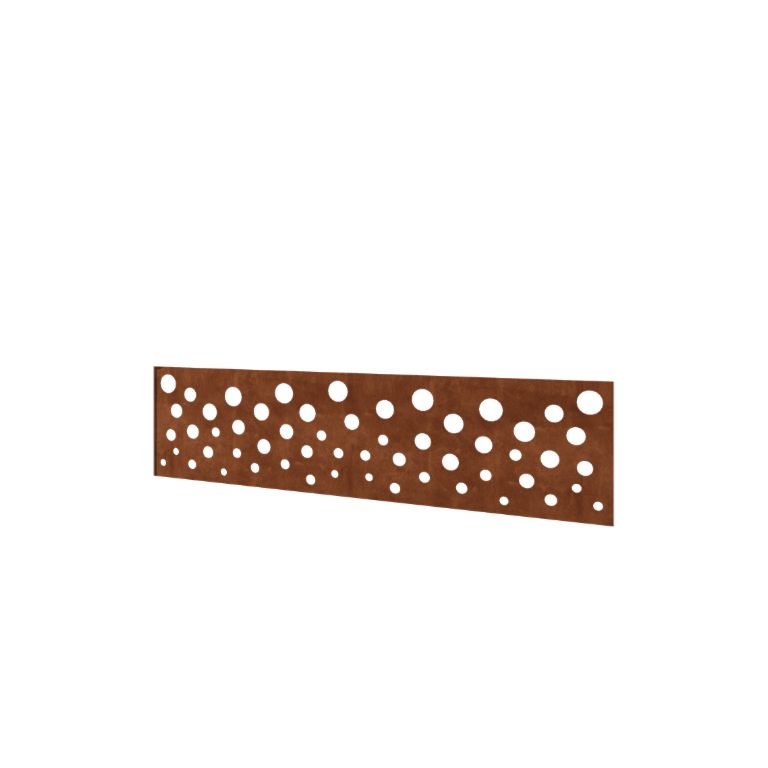 Vrtna ograja iz jekla corten H ploščo B 180 x 47,5 cm