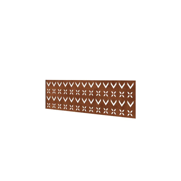 Vrtna ograja iz jekla corten H ploščo V 180 x 63,3 cm