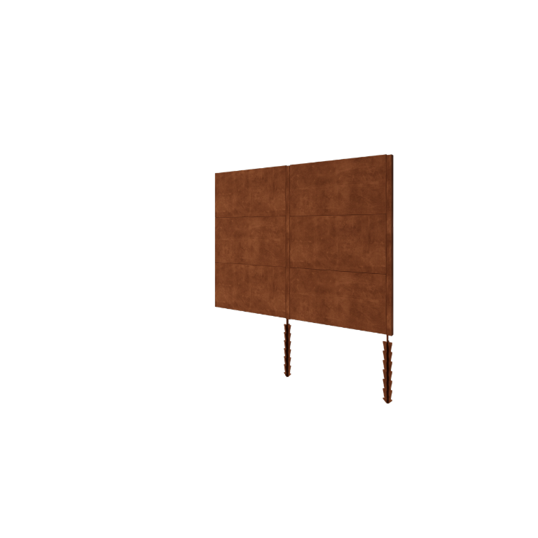 Vrtna ograja iz jekla corten H3 setti 252 cm