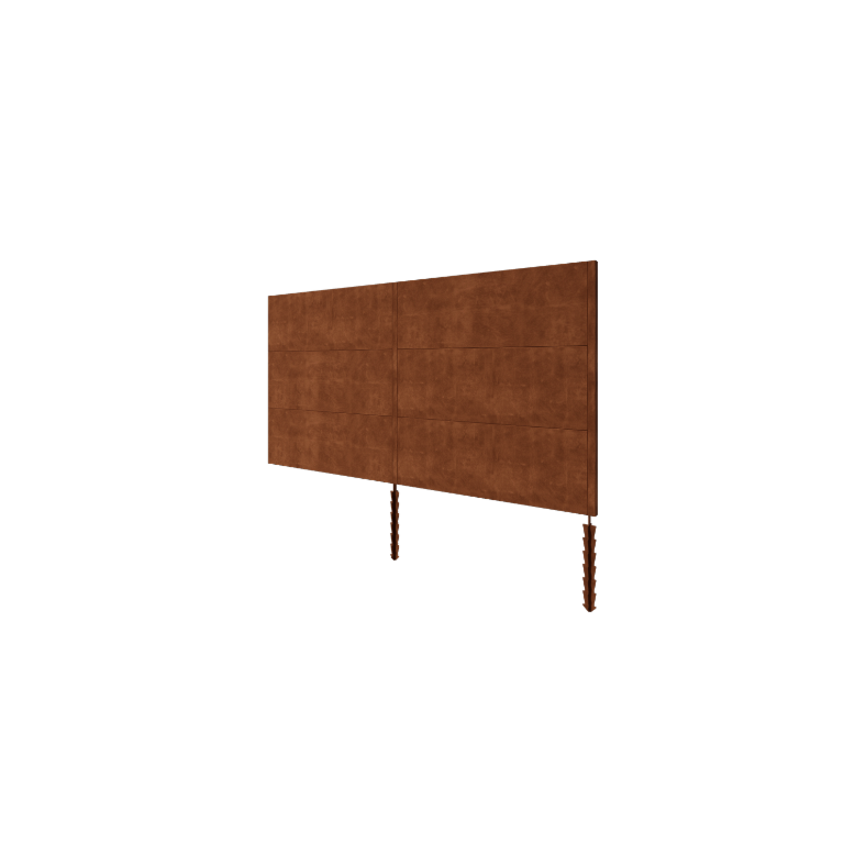 Vrtna ograja iz jekla corten H3 setti 372 cm