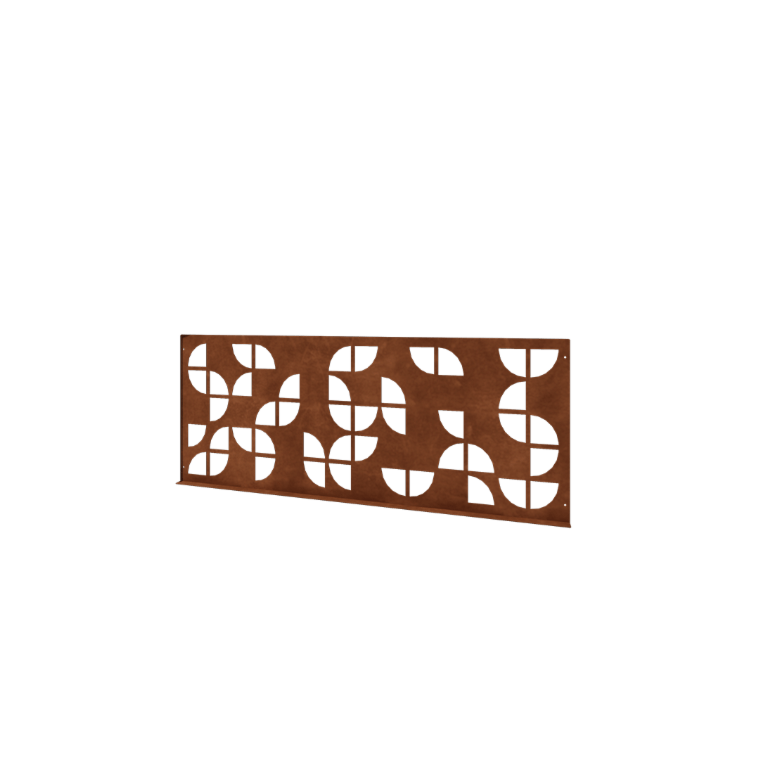 Okrasna ograja za vrt iz jekla corten G 149 x 60 cm