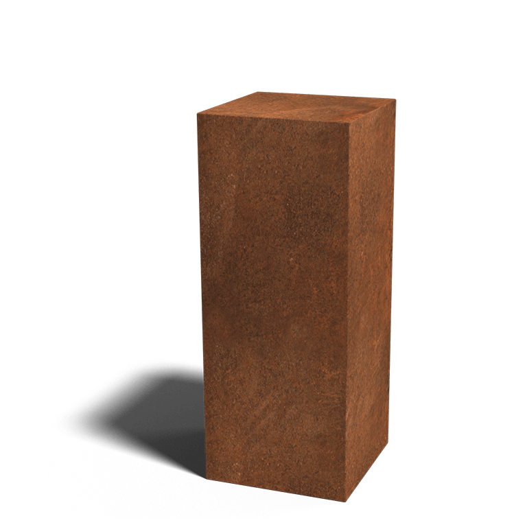 Podstavek iz jekla corten Ohio 40 x 40 x 100 cm