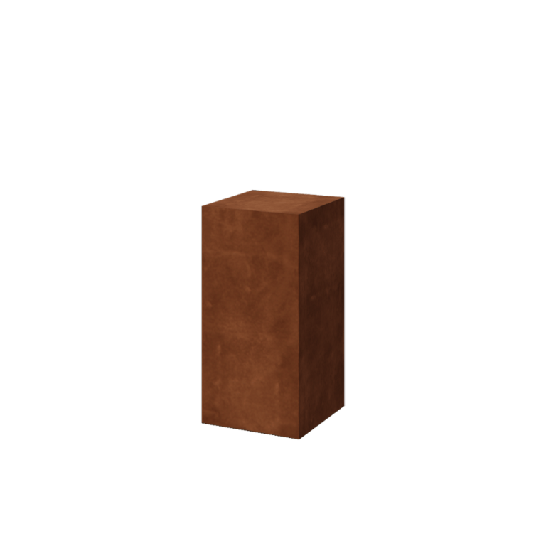 Corten jekleni podstavek - Ohio - 40 x 40 x 80 cm