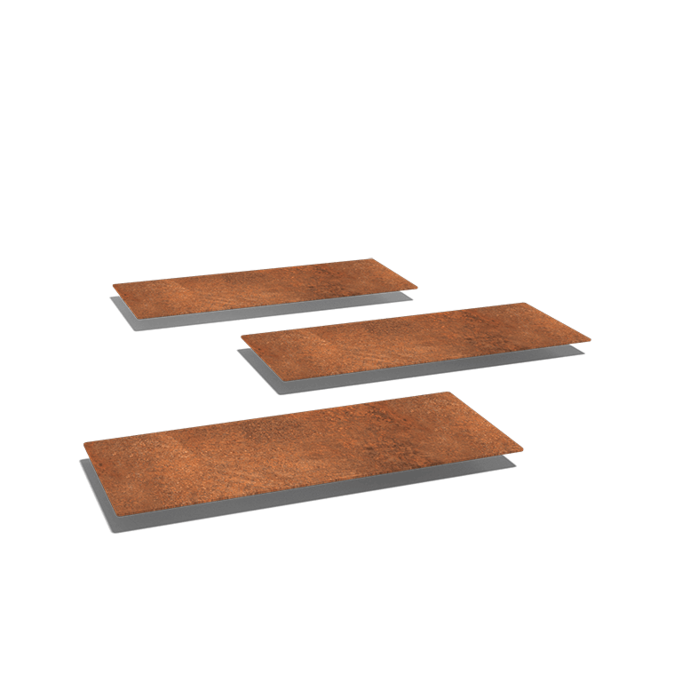 Pohodna plošča iz jekla corten Pravokotnik 60 x 25 cm