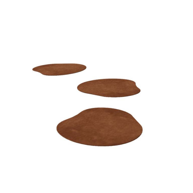 Pohodna plošča iz jekla corten Organska 40 x 40 cm
