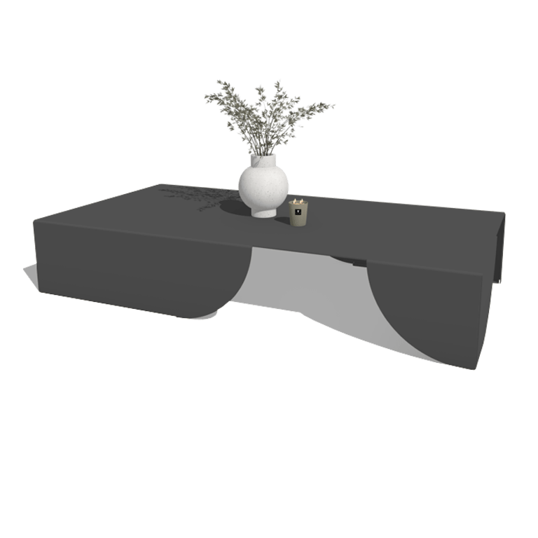 Aluminija klubska mizica Savuto 160 x 80 x 30 cm