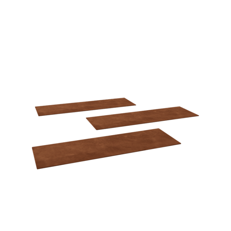Pohodna plošča iz jekla corten Pravokotnik 75 x 25 cm