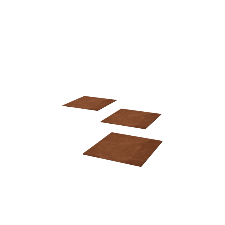 Pohodna plošča iz jekla corten Kvadrat 30 x 30 cm