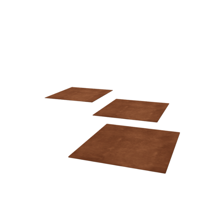 Pohodna plošča iz jekla corten Kvadrat 50 x 50 cm