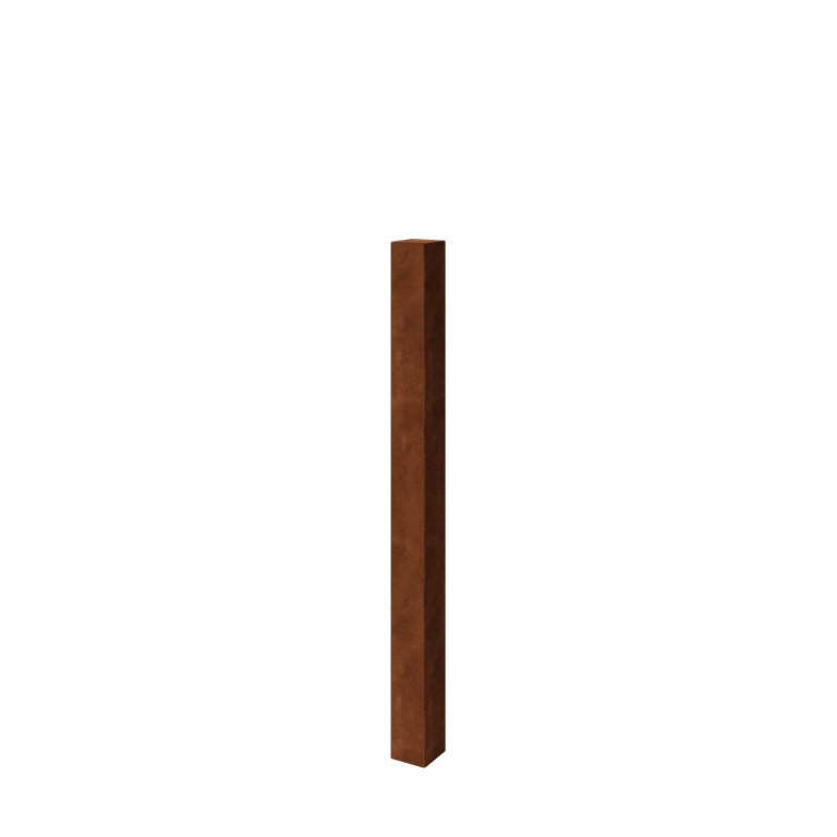 Corten jekleni ograjni stebriček - 12 x 12 x 150 cm
