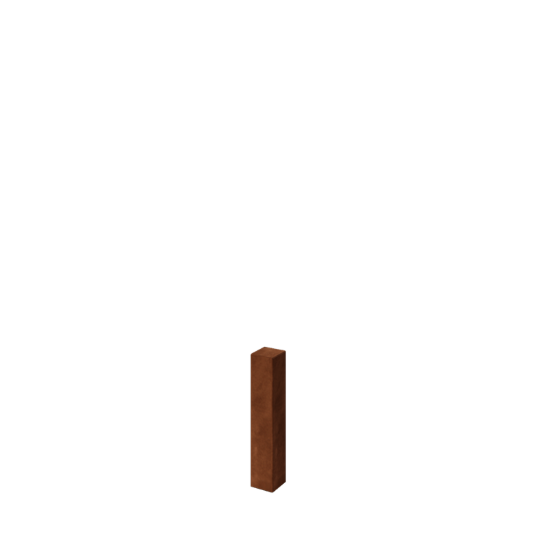 Ograjni steber iz jekla corten 60 cm