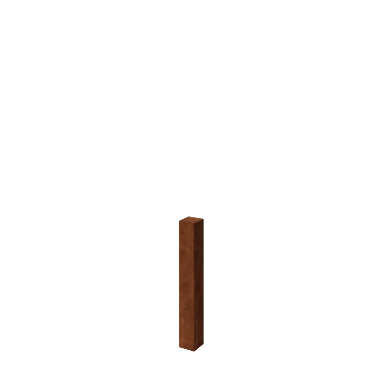 Ograjni steber iz jekla corten 80 cm