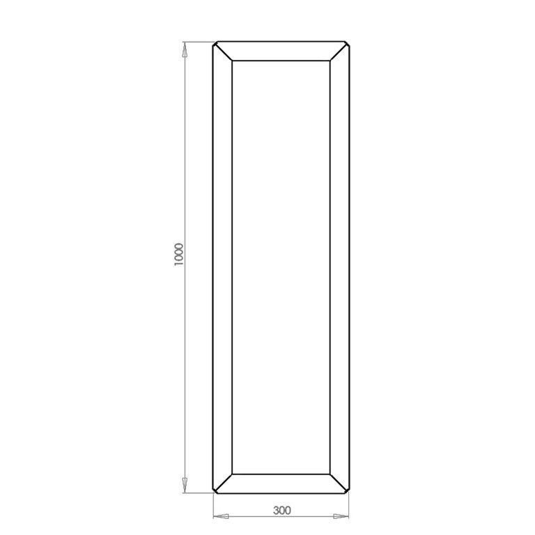 Korito za rože iz jekla corten Teksas 30 x 100 cm