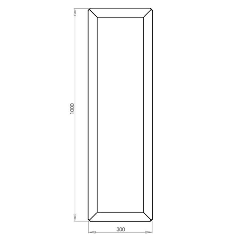 Korito za rože iz prašno barvanega jekla Texas 30 x 100 cm