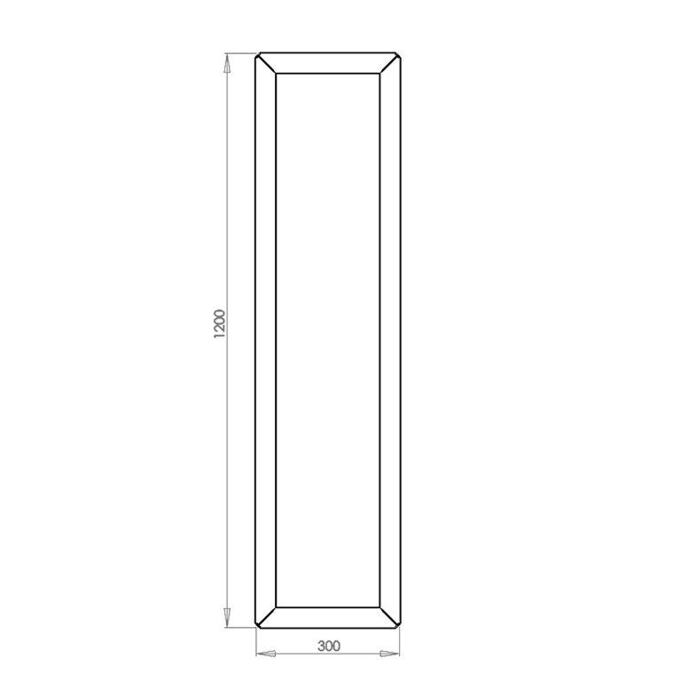 Korito za rože iz jekla corten Texas 30 x 120 cm