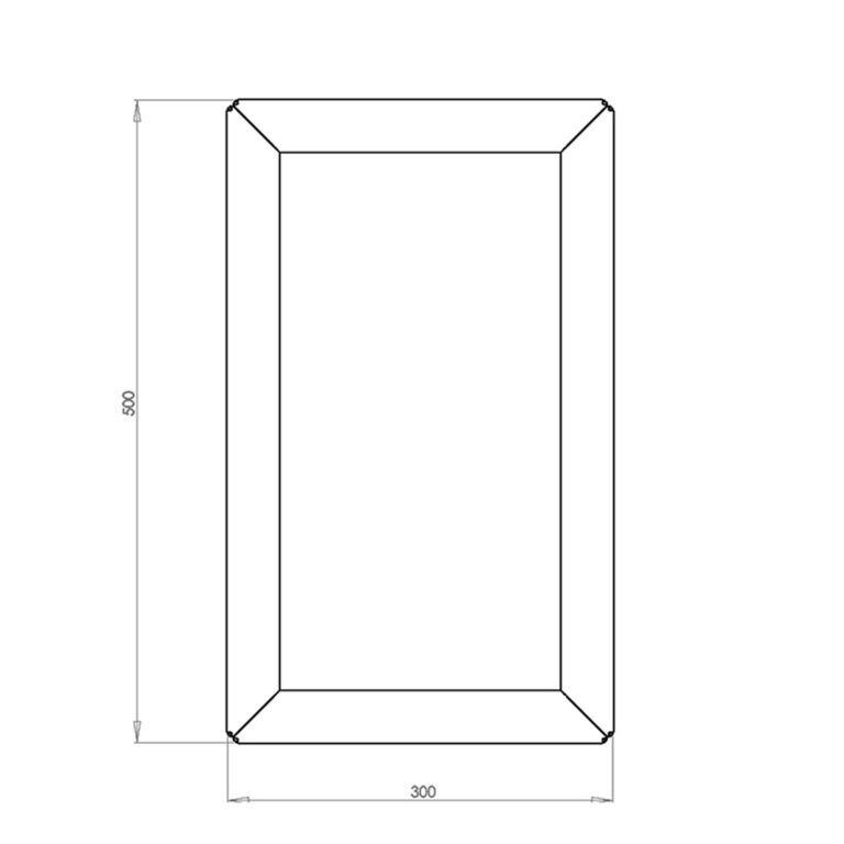 Korito za rože iz prašno barvanega jekla Teksas 30 x 50 cm
