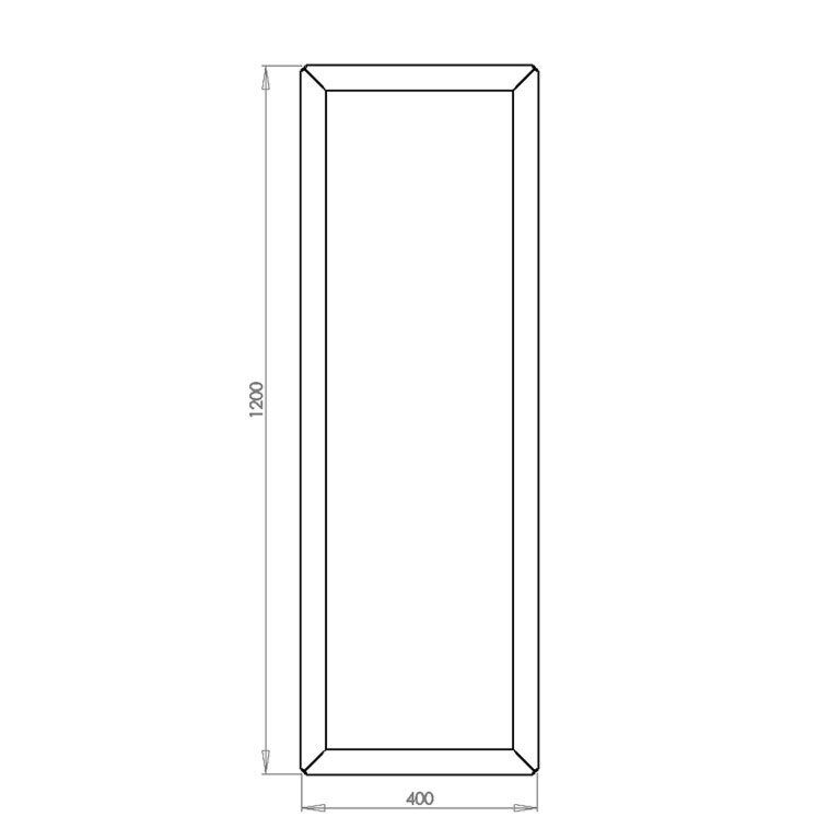 Korito za rože iz jekla corten Texas 40 x 120 cm