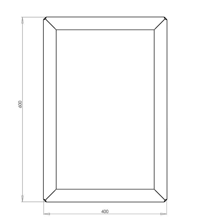 Korito za rože iz jekla corten Teksas 40 x 60 cm