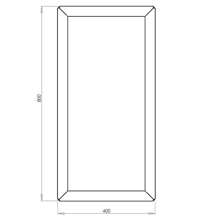 Korito za rože iz prašno barvanega jekla Texas 40 x 80 cm