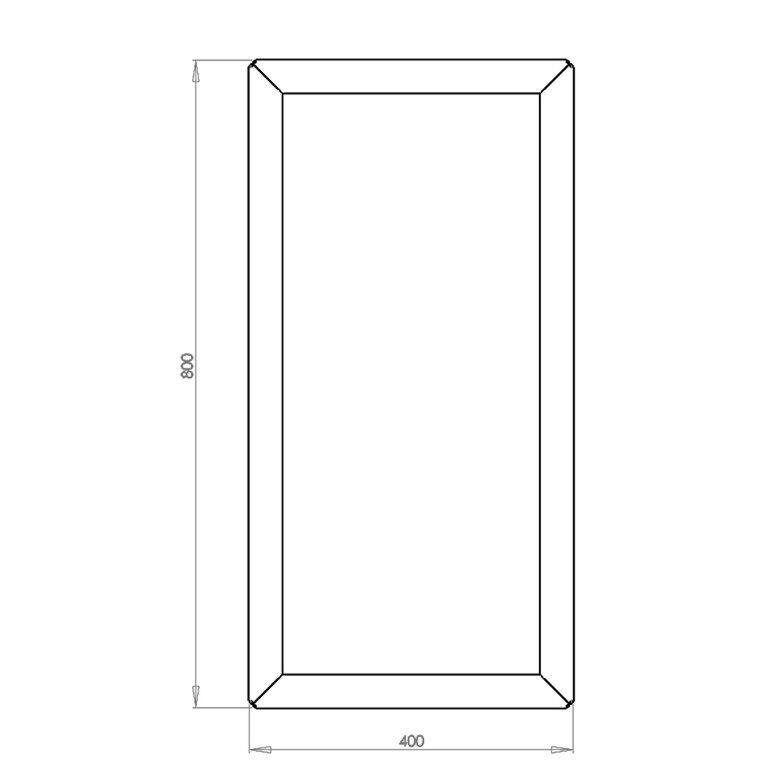 Korito za rože iz jekla corten Texas 40 x 80 cm