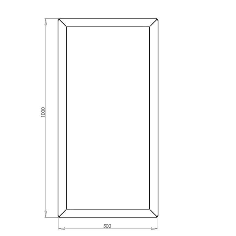 Korito za rože iz jekla corten Texas 50 x 100 cm