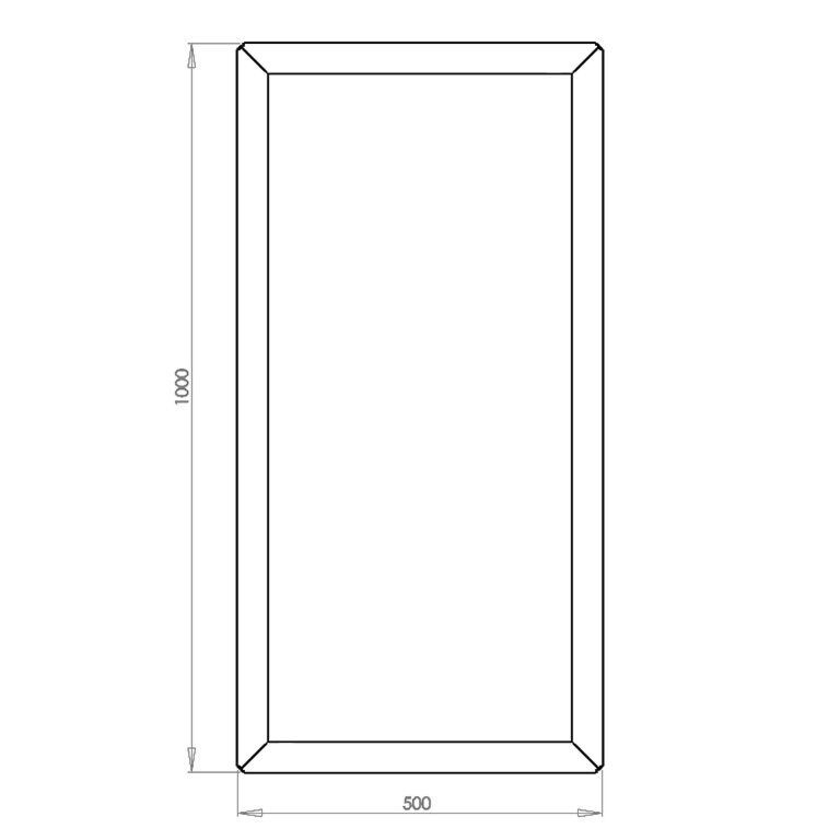 Korito za rože iz prašno barvanega jekla Texas 50 x 100 cm