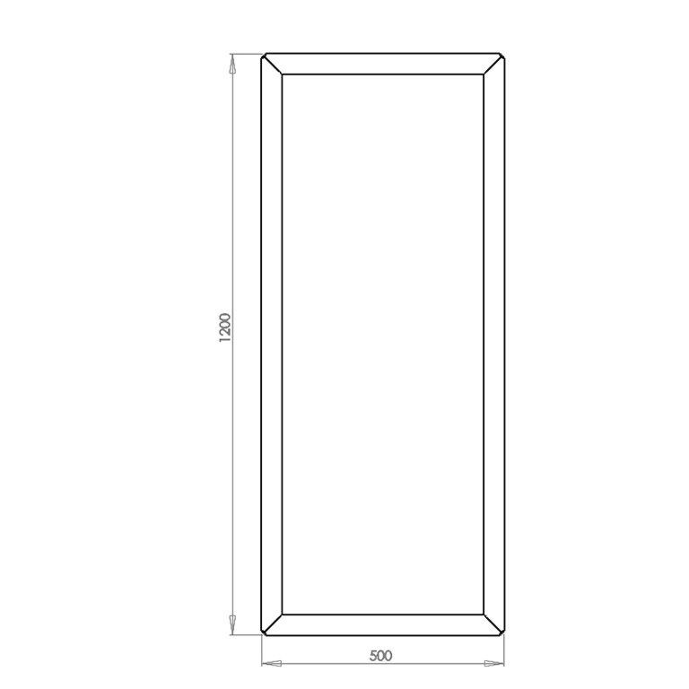 Korito za rože iz jekla corten Teksas 50 x 120 cm