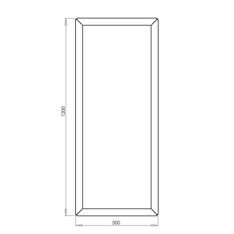 Korito za rože iz prašno barvanega jekla Texas 50 x 120 cm