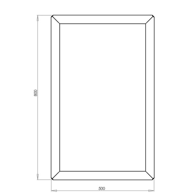 Korito za rože iz jekla corten Texas 50 x 80 cm