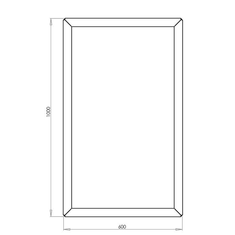 Korito za rože iz jekla corten Texas 60 x 100 cm
