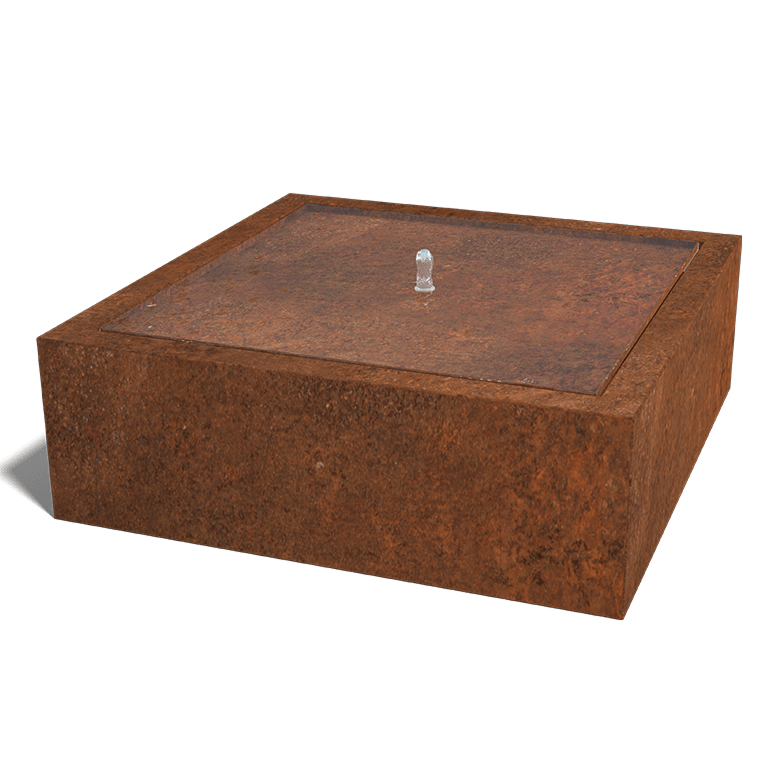 Fontana iz jekla corten 120 x 120 x 40 cm