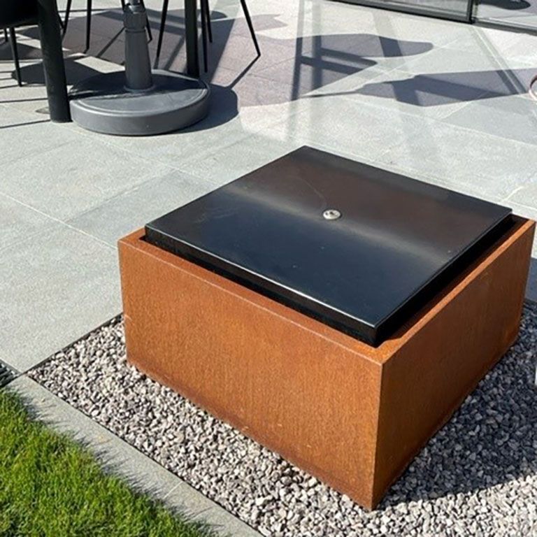 Vodna funkcija iz jeklo corten 50 x 50 x 40 cm
