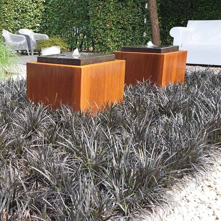 Vodna funkcija iz jeklo corten 50 x 50 x 40 cm