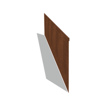 Obrobe za gredice iz jekla corten sploščeno 35 cm (dolžina 240 cm)