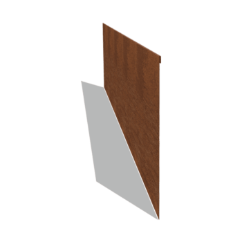 Obrobe za gredice iz jekla corten sploščeno 45 cm (dolžina 240 cm)