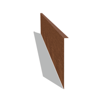 Obrobe za gredice iz jekla corten pod kotom 34 cm (dolžina 240 cm)