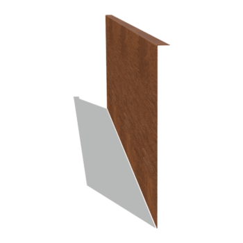 Obrobe za gredice iz jekla corten pod kotom 45 cm (dolžina 150 cm)