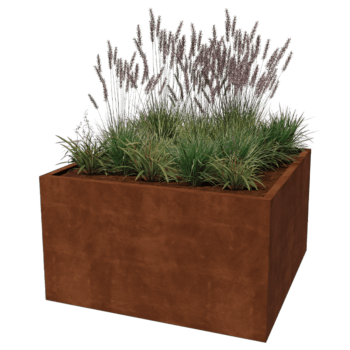Varjeno korito za rože iz jekla corten Montana 140 x 140 x 80 cm