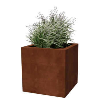 Varjeno korito za rože iz jekla corten Montana 50 x 50 x 50 cm