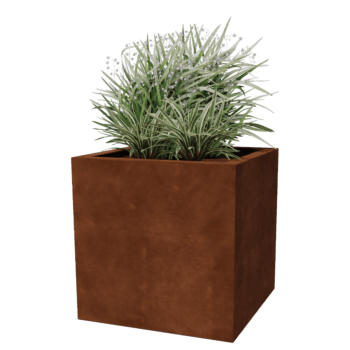 Varjeno korito za rože iz jekla corten Montana 60 x 60 x 60 cm