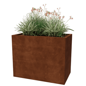 Korito za rože iz jekla corten Texas 60 x 100 cm