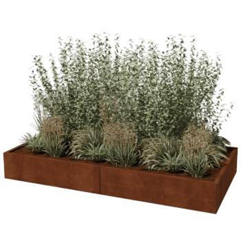 Korito za rože iz jekla corten Texas xxl 240 x 120 cm