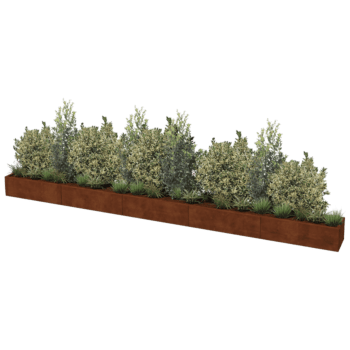 Korito za rože iz jekla corten Texas xxl 500 x 40 cm