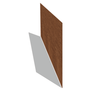Obrobe za gredice iz jekla corten ravno 37,5 cm (dolžina 150 cm)