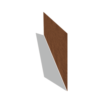 Obrobe za gredice iz jekla corten ravno 37,5 cm (dolžina 240 cm)